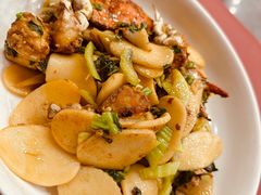 白蟹炒年糕-红灯笼龙凤饭店(宁波老字号店)