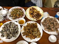 油泼扇贝-天伦海鲜·老味道·青岛菜(栈桥天主教堂店)