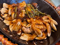 排骨豆角卷子-华盛园卷子王农家菜水库鱼