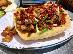 锅巴鸡-华盛园卷子王农家菜水库鱼