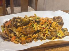 -东来菜馆•手抓海鲜家常菜•海鲜锅贴(鸽子窝店)