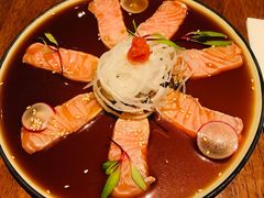 Nobu风·新派三文鱼刺身-山杏yama-katsu·吉列炸物
