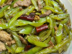 青椒肉丝拌面-新疆美食兰州拉面家常菜