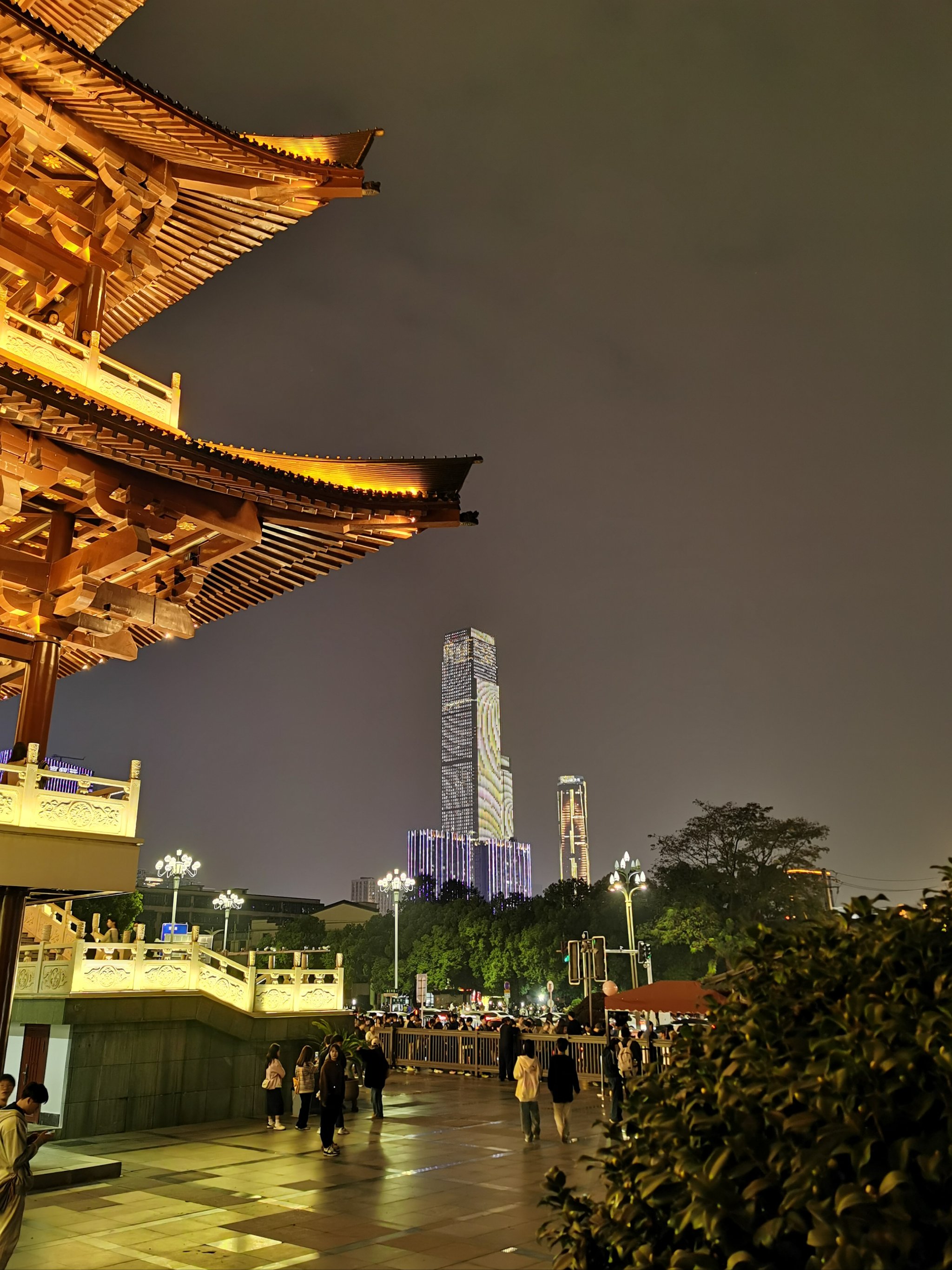 杜甫江阁 夜景图片