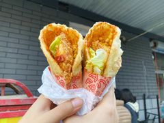-小红车炸蛋葱油饼