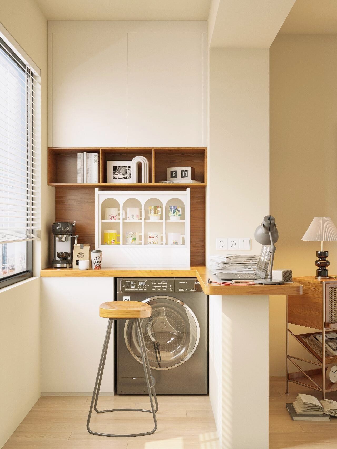 阳台也可以作为吧台,小空间大满足