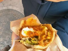-小红车炸蛋葱油饼
