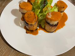 香煎扇贝配杏鲍菇朵和龙虾酱-秋林西餐厅(总店)