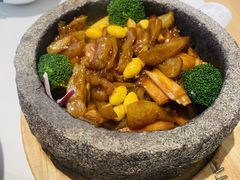 石锅银杏烧鹿筋-山东宾馆·齐鲁苑餐厅