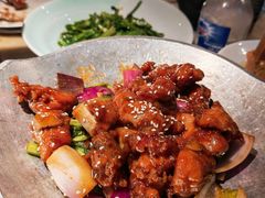 蒜香蜜汁排骨-绿茶餐厅(同成街华联店)