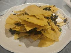 玉米片炒干菜-洪福饭店·十八年老店