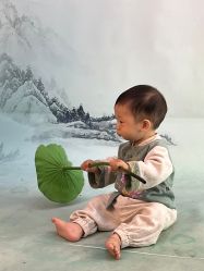 -海岸风光儿童摄影