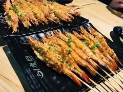 51度深海烤虾-路边摊小炉子烧烤