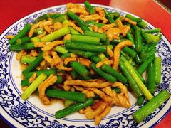 肉丝蒜苗-北大地皖峰饭馆