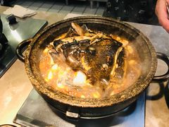 -海派美食·家宴海鲜青岛菜·石锅鲽鱼头(东方城店)
