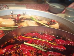 反鸳鸯鸡汤锅-纸盐河码头火锅(十八梯店)