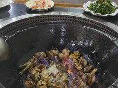 -大锅大灶柴火鸡鱼