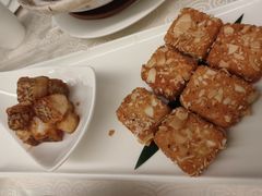 银鳕鱼拼杏香豆腐-悦湖公馆
