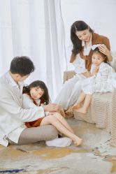-时光纪亲子全家福照相馆(静安店母女写真父母纪念照)