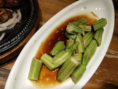 白灼黄秋葵-临家闽南菜(大唐店)
