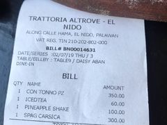 账单-Trattoria Altrove