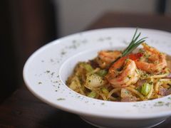 鲜虾蒜辣意面-小食院简餐厅