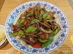 酱爆猪肝浇头面-好大嫂手擀面