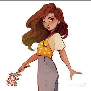 立体饱满的卡通人物绘画作品