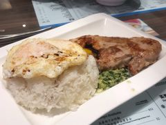 蔥油豬排煎蛋飯-敏华冰厅(德福广场店)