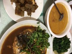 油煎山芋粉块-胡老三家土菜馆·老店地方特色菜·招牌茅山地锅老鹅