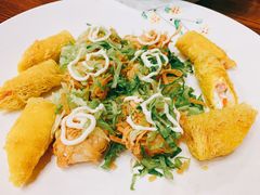 炸牛奶拼墨鱼饼-大门水乡·顺德菜