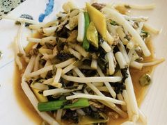 芦苇根雪菜炒肉丝-华庭苑农家乐(旺山店)