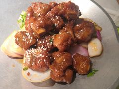 蒜香蜜汁排骨-绿茶餐厅(二七万达店)