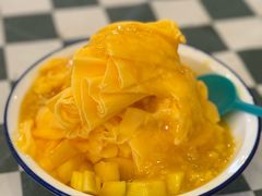 芒果绵绵冰-鞠婆婆•绵绵冰•凉糕•手工冰粉(苏稽一店)