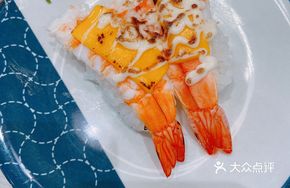 Grilled Double-Layer Shrimp Cheese Sushi