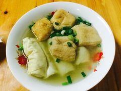 油豆腐面结菜汤-仓桥面结店