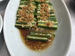 蒜蓉粉丝蒸秋葵-味+新京宴·烤鸭·北京菜(创意谷店)