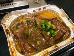 蒜香鸭血（店烤）-長壹旋转烤吧 农家鸡火锅