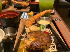 芝士牛肉汉堡套餐-Hamburg Steak Keisuke