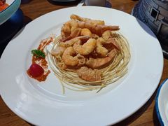 -东来菜馆•手抓海鲜家常菜•海鲜锅贴(鸽子窝店)