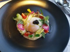 60度温泉蛋配黑松露土豆泥-Olive橄榄花园漂亮饭主题布置餐厅(大望路店)
