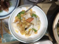有机白菜炒绿豆饼-古镇老食铺-徐州非遗技艺餐厅(大学城店)