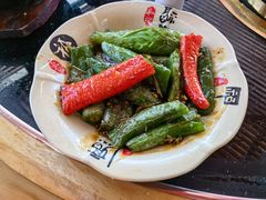 虎皮尖椒-古榕农庄·清远鸡·泥焗鸡·无花果药膳桑拿鸡(清远银盏温泉店)