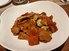 腊八蒜炒猪肝-百富源·海鲜辽菜(和平北大街店)