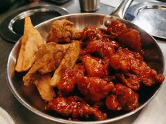 原味炸鸡和酱油鸡双拼-MI WU FACTORY米屋美食工厂餐厅(绿地店)