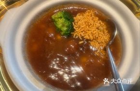Braised Abalone with Crispy Rice in Black Bean Sauce