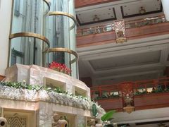 大堂内的观光梯-佛山祈福仙湖酒店