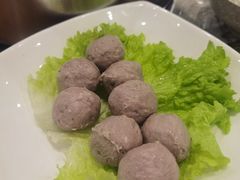 手打熟牛肉丸-鲜锦记潮汕牛肉火锅(月坛店)