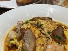 虾仁叉烧双拼滑蛋饭-旺记冰室(九龙中心大厦店)