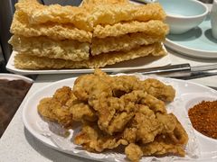 黄金炸腐竹-古乐牛香鲜牛肉牛杂火锅(观前街店)